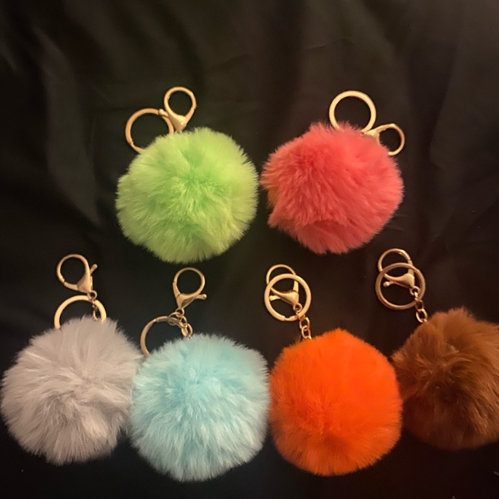 Keychain Puff balls! - Picture 2 of 4